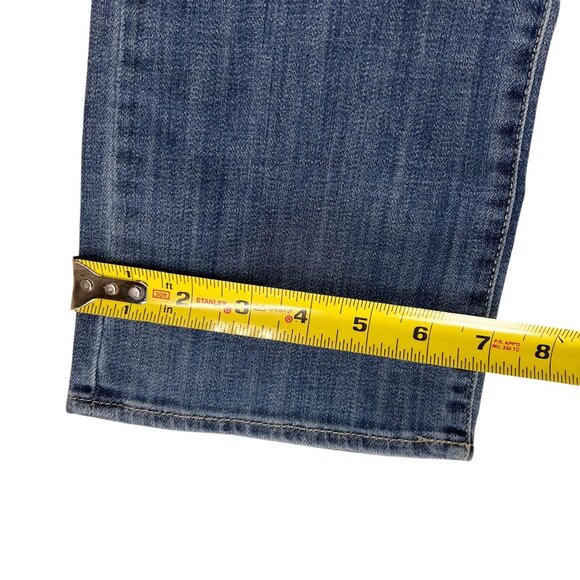 Rock & Republic Kendall Mid-Rise Jeans 10 Straight Leg Denim Button Flap Pockets - Picture 12 of 15